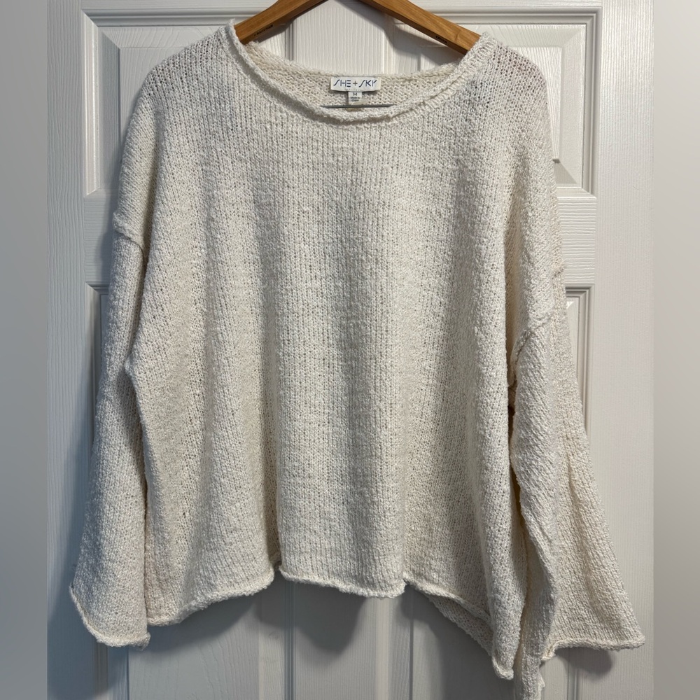 She + Sky Cream Knit Sweater